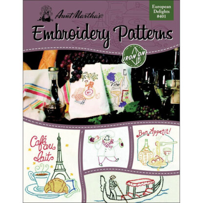 Iron-On Embroidery Patterns - B401 - European Delights - Aunt Martha's for Colonial Patterns