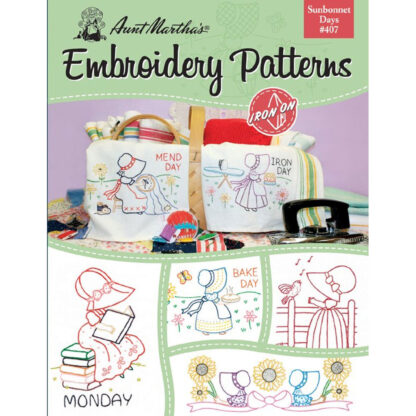 Iron-On Embroidery Patterns - B407 - Sunbonnet Days - Aunt Martha's for Colonial Patterns