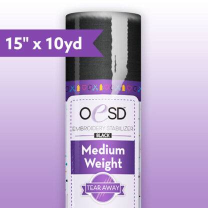 OESD - Stabilizer - Tear Away - Medium Weight - Black - 15in x 10yd - HBT35-15