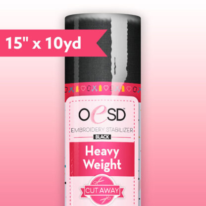 OESD - Stabilizer - Cut Away - Heavy Weight - Black - 15in x 10yd - HBC25-15B