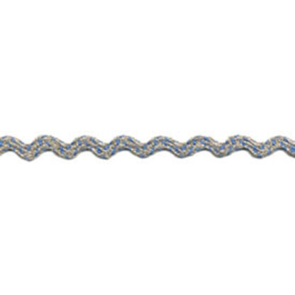 Linen Ric Rac  - BBL  - 107  - C01  - Linen/Blue  - 3/8"