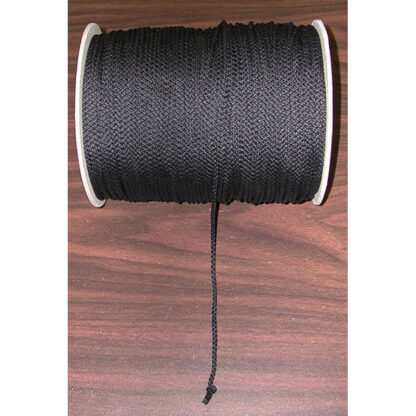 Notions - Drawstring - #MDS868 - Black - 100% Polyester - 1/4" - CanSew Inc.