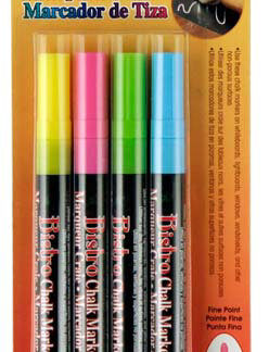 Bistro Chalk Marker Set - Fine Point Fluorescent  - Marvy Uchida