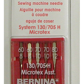 Bernina  - 130/705H  - Microtex  - Assorted #060 to #080  - 5 Pa