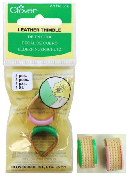 Clover - Leather Thimble Set - 2/pkg