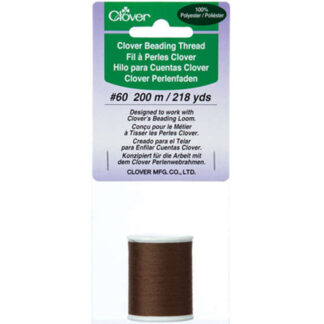 Clover - Beading Thread - 9914 - Brown - 60wt - 200m