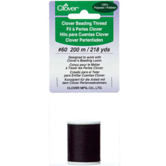 Clover - Beading Thread - 9917 - Black - 60wt - 200m