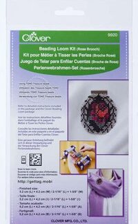 Clover - Beading Loom Kit - Rose Brooch