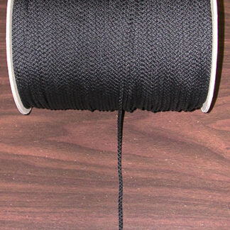 Notions - Drawstring - #MDS868 - Black - 100% Polyester - 1/4" -