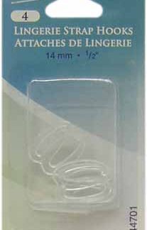 Notions - Lingerie Strap Hooks - 14mm/ 1/2" - Clear - Unique