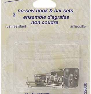 Notions - No-Sew Hook & Bar Set - 3 sets - Unique