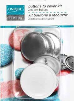 Notions - Buttons to Cover Kit - 28mm/1 1/8" - 3 No Sew Buttons