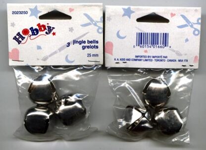 Jingle Bells - 25mm - Silver - 3 pcs