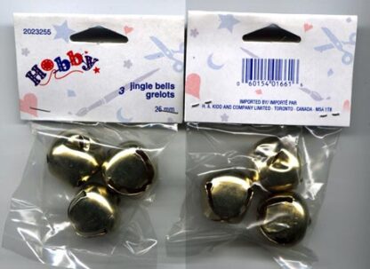 Jingle Bells - 25mm - Gold - 3 pcs