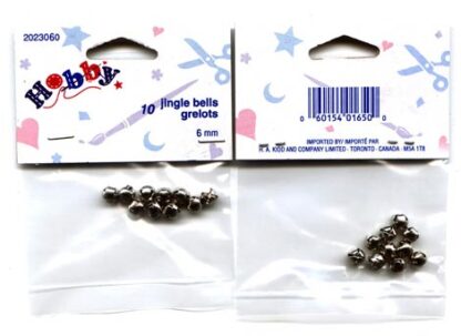 Jingle Bells - 6mm - Silver - 10 pcs