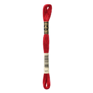 DMC - Six-Strand Embroidery Floss - 321 - Red - 8m
