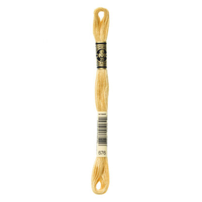 DMC - Six-Strand Embroidery Floss - 676 - Lt Old Gold - 8m