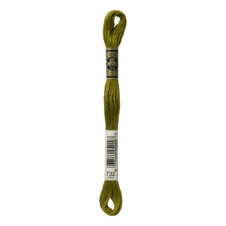 DMC - Six-Strand Embroidery Floss - 732 - Olive Green - 8m