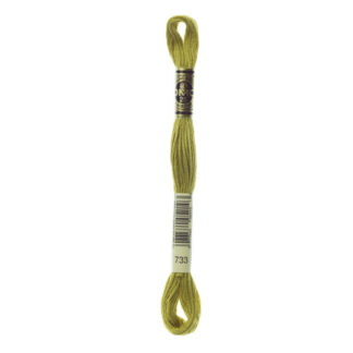 DMC - Six-Strand Embroidery Floss - 733 - Md Olive Green - 8m