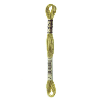 DMC - Six-Strand Embroidery Floss - 734 - Lt Olive Green - 8m