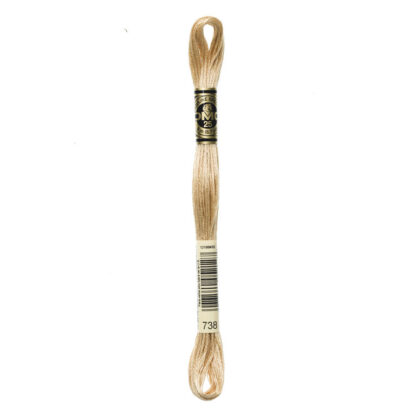 DMC - Six-Strand Embroidery Floss - 738 - Vy Lt Tan - 8m