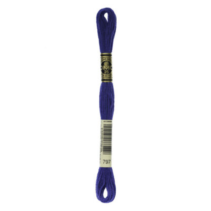 DMC - Six-Strand Embroidery Floss - 797 - Royal Blue - 8m