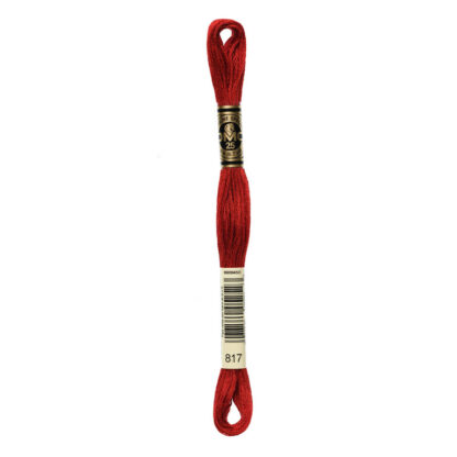 DMC - Six-Strand Embroidery Floss - 817 - Vy Dk Coral Red - 8m