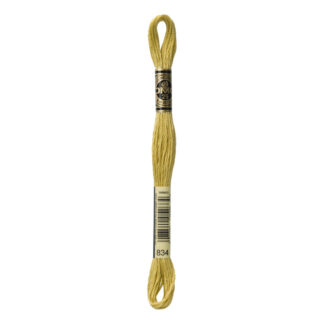 DMC - Six-Strand Embroidery Floss - 834 - Vy Lt Golden Ol - 8m