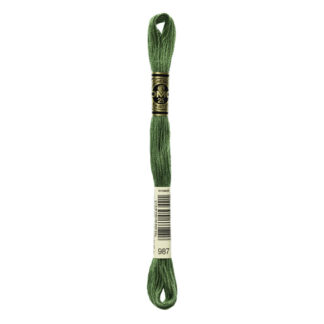 DMC - Six-Strand Embroidery Floss - 987 - Dk Forest Green - 8m