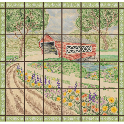 ED - A Country Spring Lane Tiling Scene - 12456CD - OESD