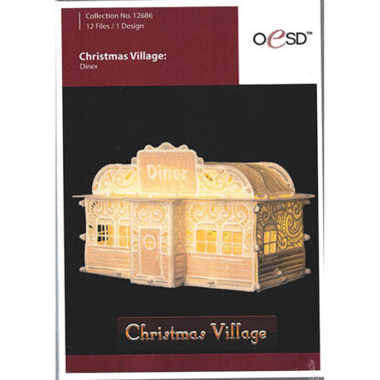 ED - 12686CD - Lace Xmas Village: Diner - OESD