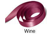 Ribbon  - 16mm  - 5/8 inch  - Wine Polyester  - Per Metre  - R07