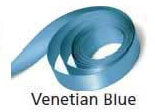 Ribbon  - 16mm  - 5/8 inch  - Venetian Blue Polyester  - Per Met