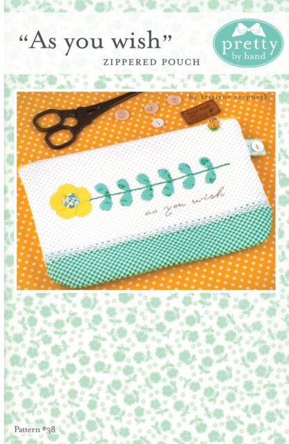 As You Wish Zippered Pouch  - P38  - Pretty By Hand