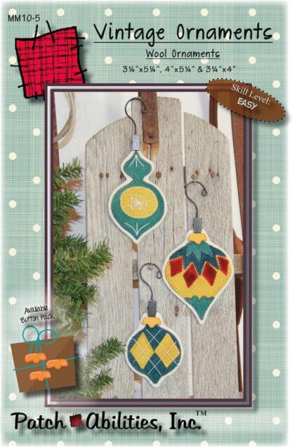 Patch Abilities - MM10-5 - Vintage Ornaments - Wool Ornaments