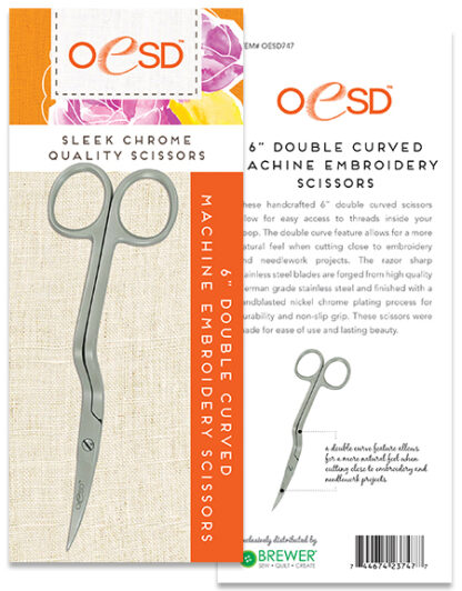 Scissors - 6" - Double Curved Embroidery - OESD747 - OESD