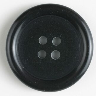 Button - 28 mm - Black - 4 Hole Round - Dill Buttons