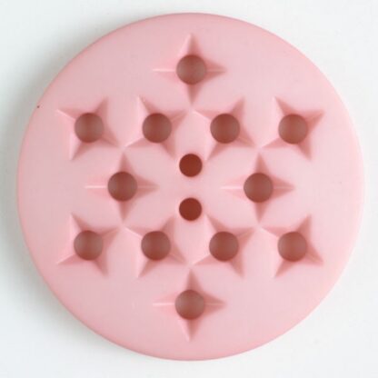 Button - 23 mm - Pink - 12 Holes for Beading - Dill Buttons