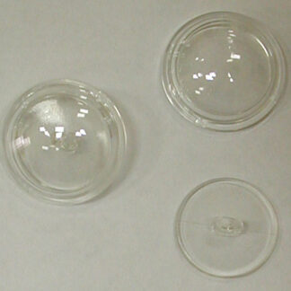 Button - 25 mm - Clear - Fillable Button Bottom and Button Top -