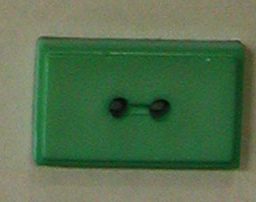 Button - 30 mm - Light Blue Green - 2 Hole Rectangle - Dill Butt