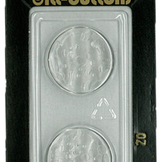 Button - 0020 - 20 mm - Clear - by Dill Buttons of America