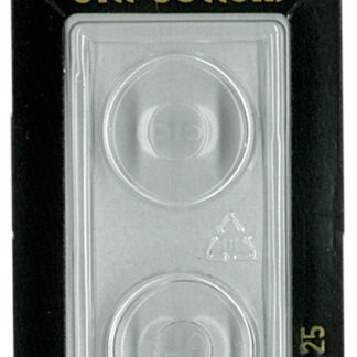Button - 0025 - 20 mm - Clear - by Dill Buttons of America