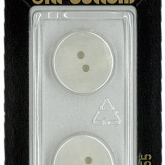 Button - 0055 - 23 mm - White - by Dill Buttons of America