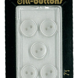 Button - 0071 - 11 mm - White - by Dill Buttons of America
