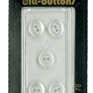 Button - 0078 - 09 mm - White - by Dill Buttons of America