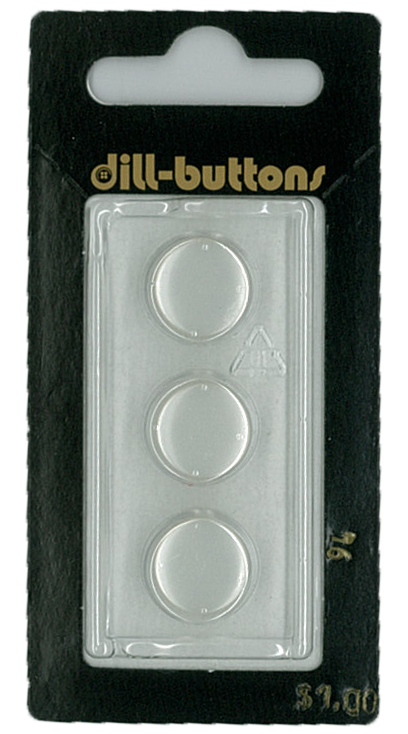 Button - 0094 - 13 mm - White - by Dill Buttons of America