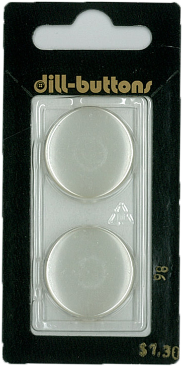 Button - 0098 - 23 mm - White - by Dill Buttons of America
