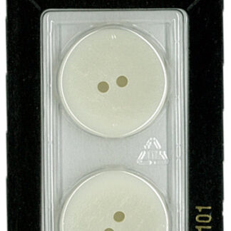 Button - 0101 - 23 mm - White - by Dill Buttons of America