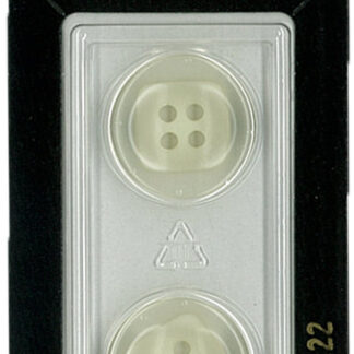 Button - 0122 - 10 mm - White - by Dill Buttons of America