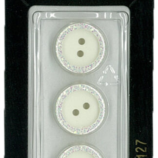 Button - 0127 - 13mm - Transparent - by Dill Buttons of America